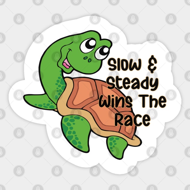 Slow And Steady Wins The Race - Cute Turtle Gift Sticker by Animal Specials